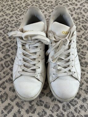 Adidas White Leather Sneakers size 7.5